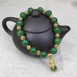 一折和田玉貔貅手链